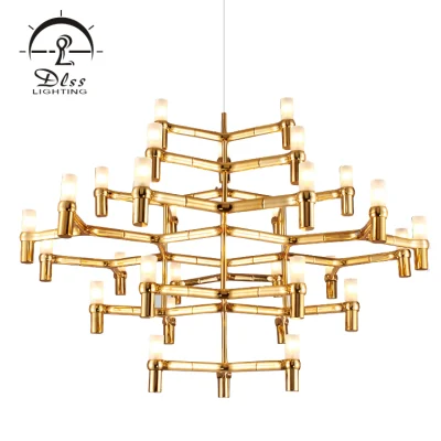 Modern LED Decoration Lighting Tree Haning Simple Hotal Big Chandelier